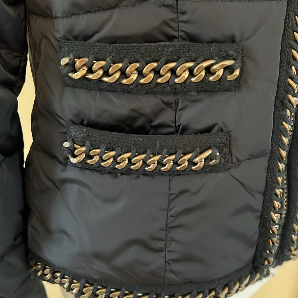 Whbm Black Chain Detail Nylon Jacket. Size Small. - image 5